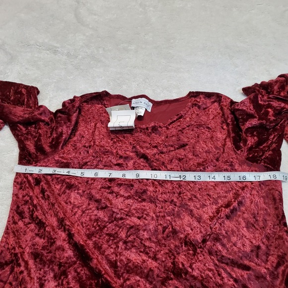 NWT Land N' Sea Red Velvet Dress Medium Whimsigoth Grunge Witchy Party Retro Y2K - Picture 7 of 7